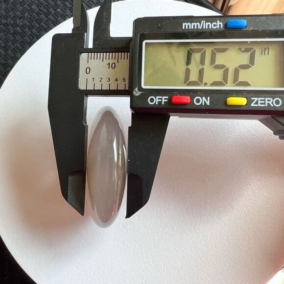 Gray Agate Crystal Crescent Moon Meditation Healing Stone (2) - Picture 7 of 10